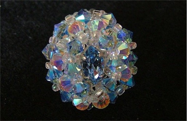 Ange, bague en pierre de boheme