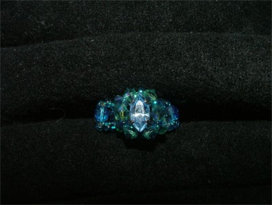 diamant clair, bague en strass et cristal de Swarovski
